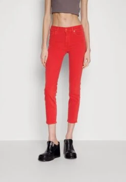 7 For All Mankind ROXANNE ANKLE COLORED STRETCH - Stoffhose - Red