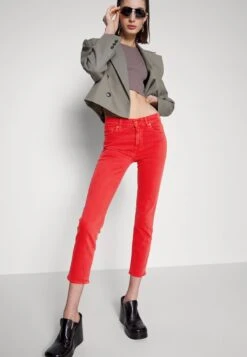 7 For All Mankind ROXANNE ANKLE COLORED STRETCH - Stoffhose - Red -7 For All Mankind 6c0a84474fe946dda1a646bea94f4f87