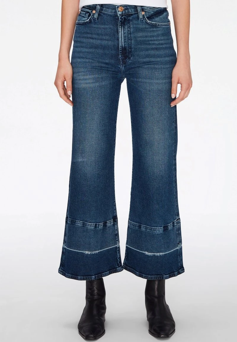 7 For All Mankind THE CROPPED JO - Flared Jeans - Dark Blue 3 7 For All Mankind THE CROPPED JO - Flared Jeans - Dark Blue
