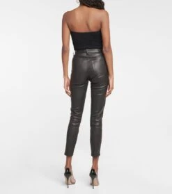 7 For All Mankind High-Rise-Hose Aubrey Aus Leder -7 For All Mankind P00740923 b2