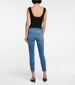 7 For All Mankind Mid-Rise Cropped Skinny Jeans -7 For All Mankind P00740941 b2