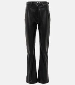 7 For All Mankind High-Rise-Hose Aus Lederimitat