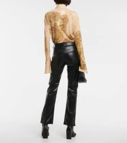 7 For All Mankind High-Rise-Hose Aus Lederimitat -7 For All Mankind P00740976 b2