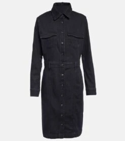 7 For All Mankind Hemdblusenkleid Luxe Aus Denim