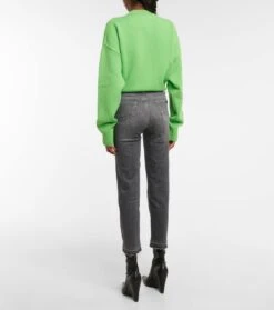 7 For All Mankind Mid-Rise Cropped Straight Jeans -7 For All Mankind P00748177 b2