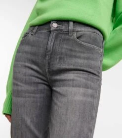 7 For All Mankind Mid-Rise Cropped Straight Jeans -7 For All Mankind P00748177 d1