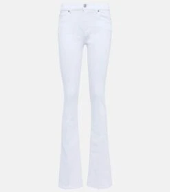 7 For All Mankind High-Rise Slim Jeans Bootcut Optic