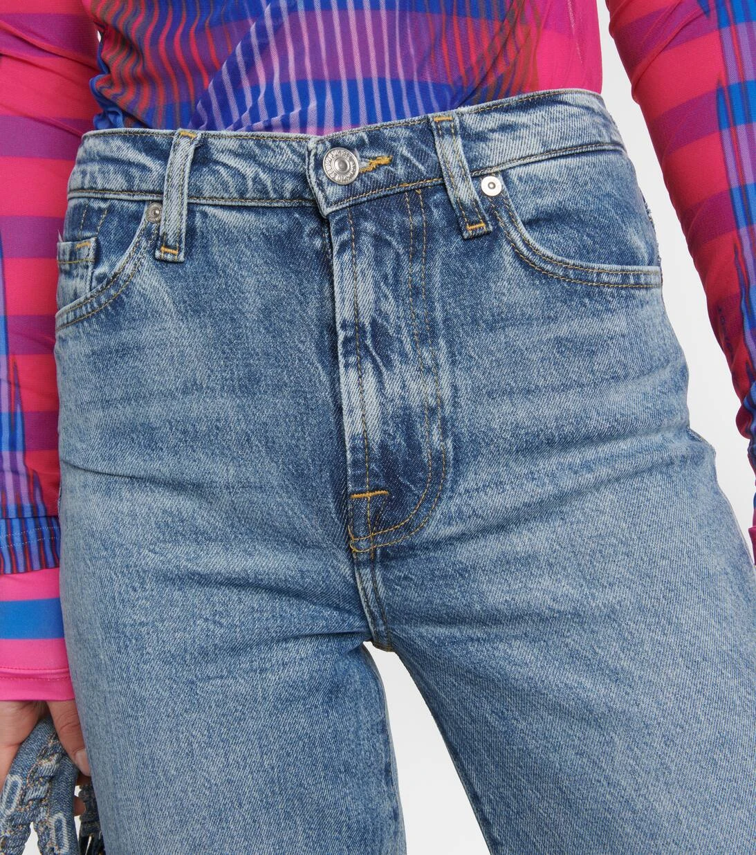 7 For All Mankind Mid-Rise Straight Jeans 6 7 For All Mankind Mid-Rise Straight Jeans – Bild 4