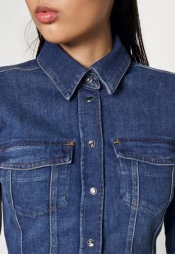 7 For All Mankind LUXE DRESS SOLUTION - Jeanskleid - Dark Blue -7 For All Mankind a4fb25185b7a4314895fc33cade938fd