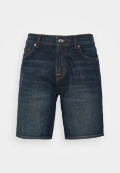 7 For All Mankind STRAIGHT VIBRATION - Jeans Shorts - Dark Blue -7 For All Mankind c7148dcf53ab40a0a0c909a79ced8fe7
