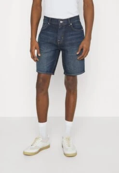 7 For All Mankind STRAIGHT VIBRATION - Jeans Shorts - Dark Blue